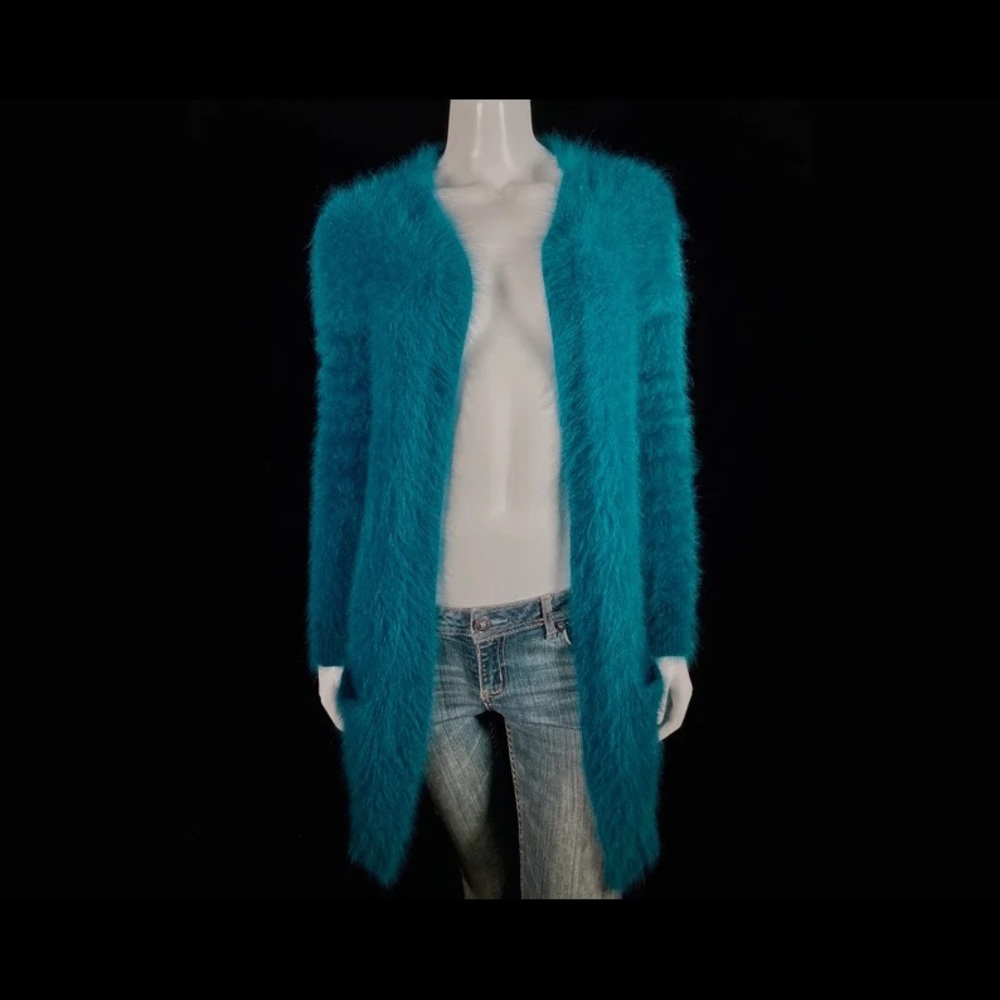 Teal 80% Angora Duster